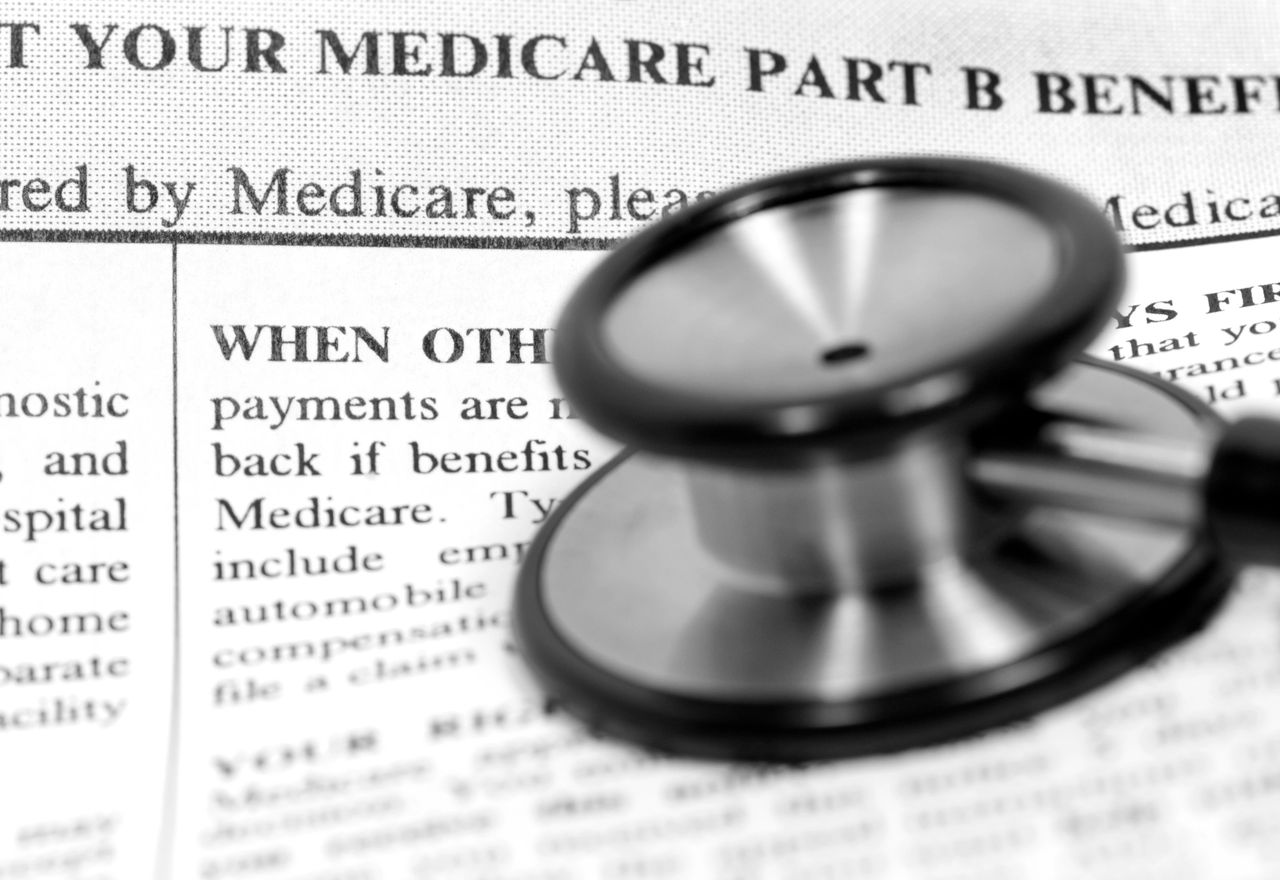 Healthcare document and stethoscope close-up